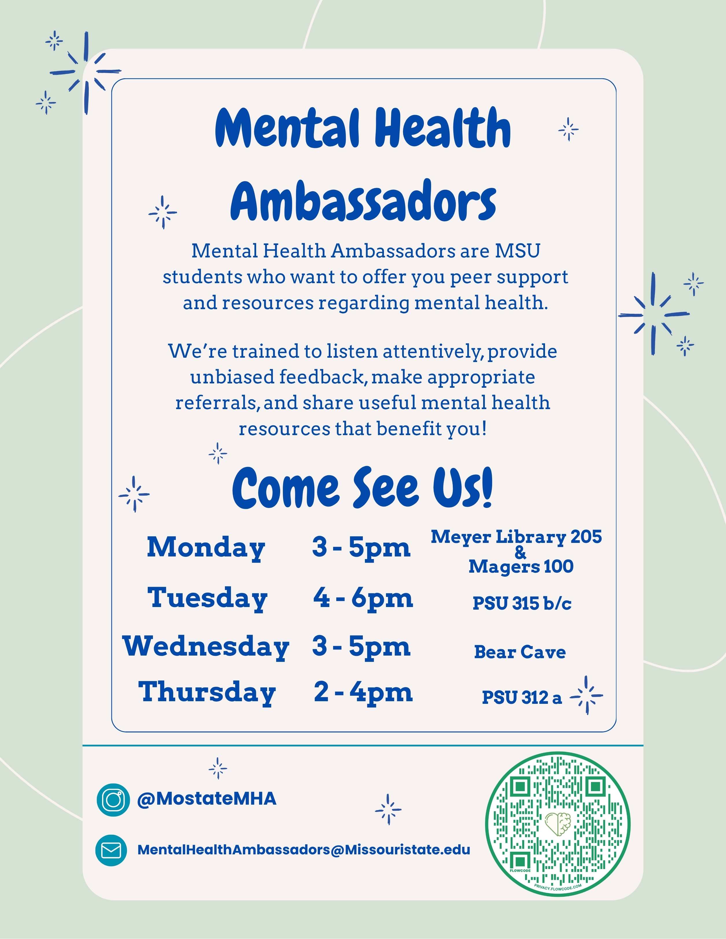 Mental Health Ambassadors Drop-in Hours